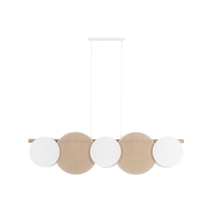 Lampa wisząca PULSE kolor biały / jasne drewno na E27 - 4815 TK Lighting
