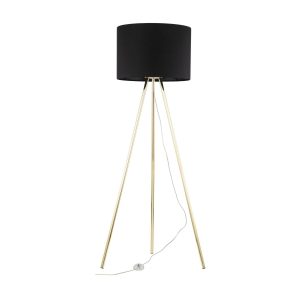 Lampa trójnóg z abażurem Lampa podłogowa UMBERTO kolor złoty / czarny na E27 - 6635 TK Lighting