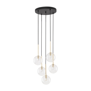 Lampa wisząca NILOS kolor czarny / złoty na G9 - 5943 TK Lighting
