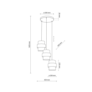 Lampa wisząca CALISTO kolor czarny na E27 - 6098 TK Lighting