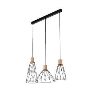Lampa wisząca MODESTO kolor czarny / sosna na GU10 - 10158 TK Lighting