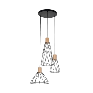Lampa wisząca MODESTO kolor czarny / sosna na GU10 - 10188 TK Lighting