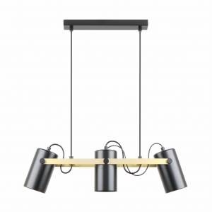 A8162-3A RESI LAMPA WISZĄCA CZARNY MAT-ZŁOTO/MATT BLACK-GOLD Zuma Line