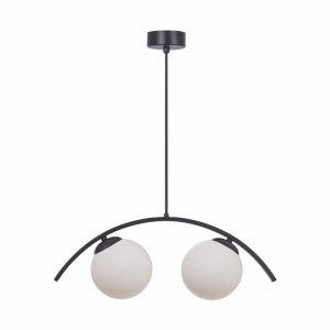 Zuma Line Wave Lampa wisząca kolor czarny/białe szkło metal/szkło, 2*E14 IP20 - 5013