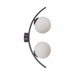 Zuma Line Helix Kinkiet lampa ścienna kolor czarny/białe szkło metal/szkło, 2*E14 IP20 - 5015