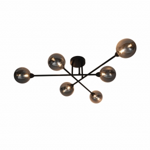 CL22017A-6 BASIS LAMPA SUFITOWA CZARNA/BLACK Zuma Line