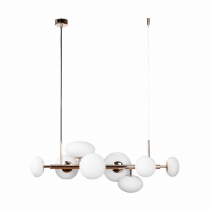 Zuma Line OMI Lampa wisząca kolor złoty metal/szkło, 8*G9 IP20 - 1193