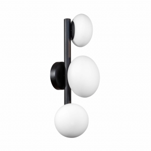 Zuma Line OMI Kinkiet lampa ścienna kolor czarny metal/szkło, 3*G9 IP20 - 1178