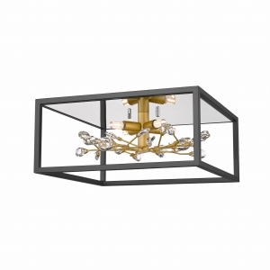 C0578-04A-B5TF SPRING LAMPA SUFITOWA CZARNO-ZŁOTA/BLACK-GOLD Zuma Line