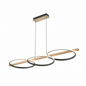 MD3913-3-3BWLT ALMERIA LAMPA WISZĄCA CZARNA-DREWNO/BLACK-WOOD Zuma Line