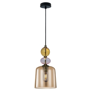 Lampa wisząca Tropea 1xE27 bursztynowa, mała LP-2004/1P S AM Light Prestige