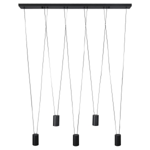 Lampa wisząca Toledo 5xGU10 czarna LP-432/5P BK Light Prestige