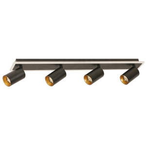 Lampa sufitowa Parma 4xGU10 + 1xLED czarna LP-0612/4C BK Light Prestige