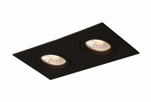 Oprawa halogenowa Metis 2 podwójna podtynkowa czarna LP-2780/2RS Light Prestige