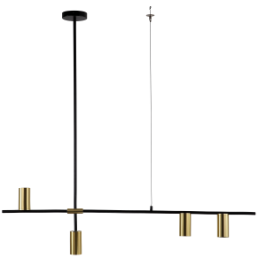 Lampa wisząca ARIZONA 4 czarna/złota LP-074/4PL BK/GD Light Prestige