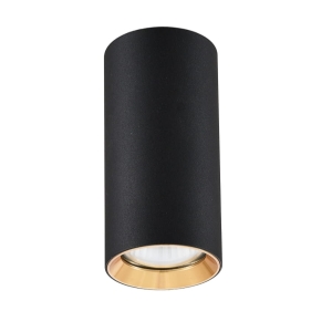 Spot tuba MANACOR czarno-złota 6x17cm GU10 LP-232/1D-170  LIGHT PRESTIGE