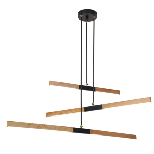 Lampa wisząca Lugano 3 LED drewniane ramiona LP-2828/3P Light Prestige