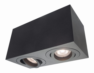 Oprawa natynkowa Lyon 2 czarna  LP-5881/2SM BK Light Prestige