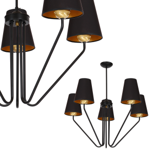 Milagro Żyrandol VICTORIA BLACK 5xE27 MLP4913