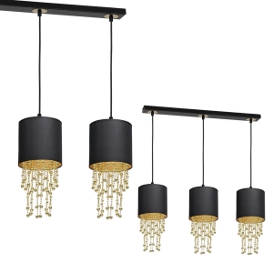 Milagro Lampa wisząca ALMERIA BLACK/GOLD 3xE27 MLP64400