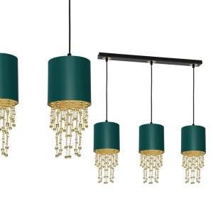 Milagro Lampa wisząca ALMERIA GREEN/GOLD 3xE27 MLP64500