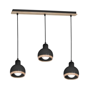 Milagro Lampa wisząca OVAL BLACK 3xE27 MLP7046