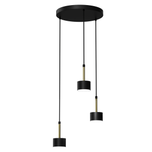 Milagro Lampa wisząca ARENA BLACK/GOLD 3xGX53 MLP7762