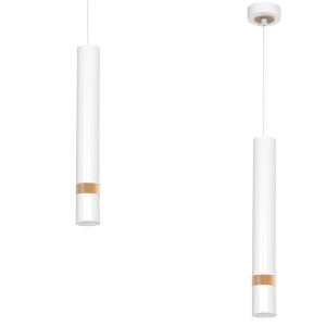 Milagro Lampa wisząca JOKER WHITE/WOOD 1xGU10 MLP6301