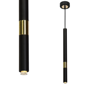 Milagro Lampa wisząca MONZA BLACK/GOLD 1xG9 8W MLP6333