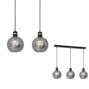 Milagro Lampa wisząca OMEGA BLACK/GOLD 3xE27 MLP6531