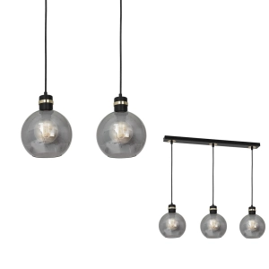 Milagro Lampa wisząca OMEGA BLACK/GOLD 3xE27 MLP6531