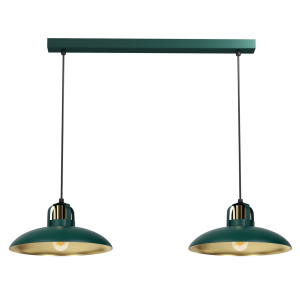 Milagro Lampa wisząca FELIX GREEN/GOLD 2xE27 MLP7710