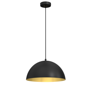 Milagro Lampa wisząca BETA BLACK/GOLD 1xE27 35cm MLP7896