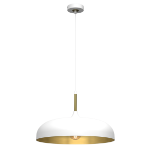 Milagro Lampa wisząca LINCOLN WHITE/GOLD 1xE27 45cm MLP7899