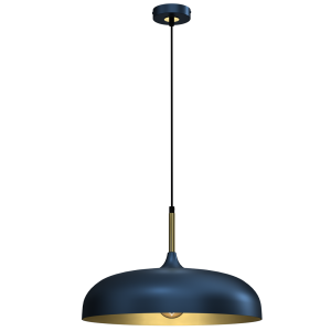 Milagro Lampa wisząca LINCOLN BLUE/GOLD 1xE27 45cm MLP7901