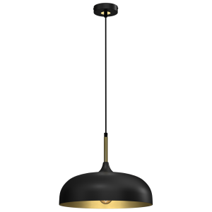 Milagro Lampa wisząca LINCOLN BLACK/GOLD 1xE27 35cm MLP8030