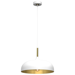 Milagro Lampa wisząca LINCOLN WHITE/GOLD 1xE27 35cm MLP8031