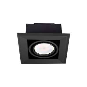 Milagro LAMPA PODTYNKOWA BLOCCO CZARNA 1x7W GU10 LED ML472