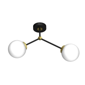 Milagro Lampa sufitowa JOY BLACK / GOLD 2xE14 MLP7459