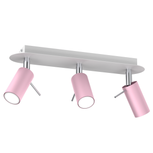 Milagro Lampa sufitowa PRESTON PINK/WHITE 3x mini GU10 MLP7628