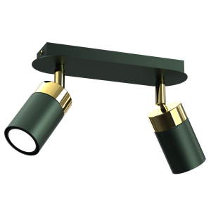 Milagro Lampa sufitowa JOKER GREEN/GOLD 2xGU10 MLP7718