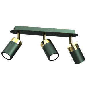 Milagro Lampa sufitowa JOKER GREEN/GOLD 3xGU10 MLP7719