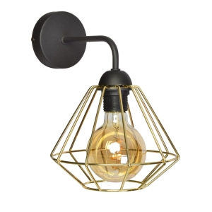 Milagro Kinkiet LUPO BLACK/GOLD 1xE27 MLP6269