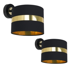 Milagro Kinkiet PALMIRA BLACK / GOLD 1xE27 60W MLP6317