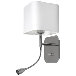 Milagro Kinkiet NAPOLI WHITE/CHROME 1xE27 + 1W LED ML63600