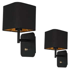 Milagro Kinkiet NAPOLI BLACK/GOLD 1xE27 ML6365