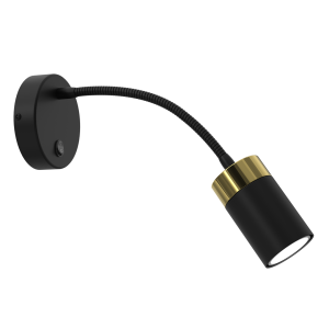 Milagro Kinkiet flex JOKER BLACK/GOLD 1xGU10 MLP8536