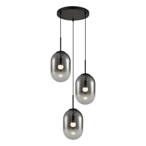 Milagro Lampa wisząca ALIAS BLACK 3xE14 koło ML0320