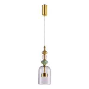 Milagro Lampa wisząca ARTE 12W LED śr. 13cm mosiądz ML0359