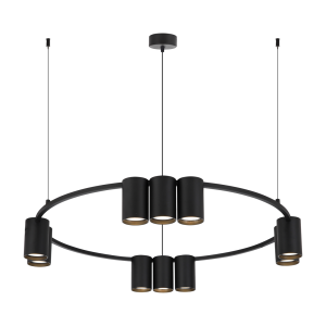 Milagro Lampa wisząca (koło) GENESIS BLACK 10xGU10 ML0373